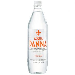 Вода минеральная ACQUA PANNA природная столовая пресная негазированная 1л.
