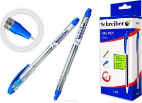 Ручка шариковая с чернилами на масляной основе, 0,7 mm, цвет чернил - синий, прозрачный корпус (арт. S 158)