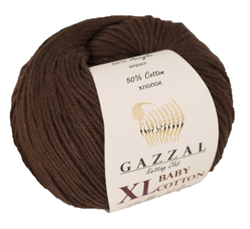 Baby cotton XL (Gazzal) 3436-шоколад