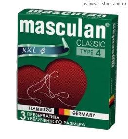 Презервативы "MASCULAN 4 CLASSIC" (увеличенного размера) 3 штуки