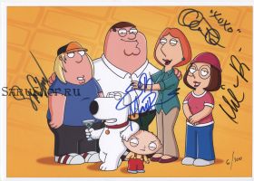 Автографы: Сет МакФарлейн, Алекс Борштейн, Сет Грин, Мила Кунис. Гриффины / Family Guy