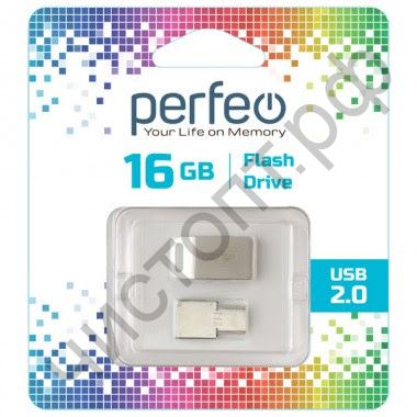 флэш-карта Perfeo 16GB M05 Metal Series + TypeC reader ( в порт смартфона)
