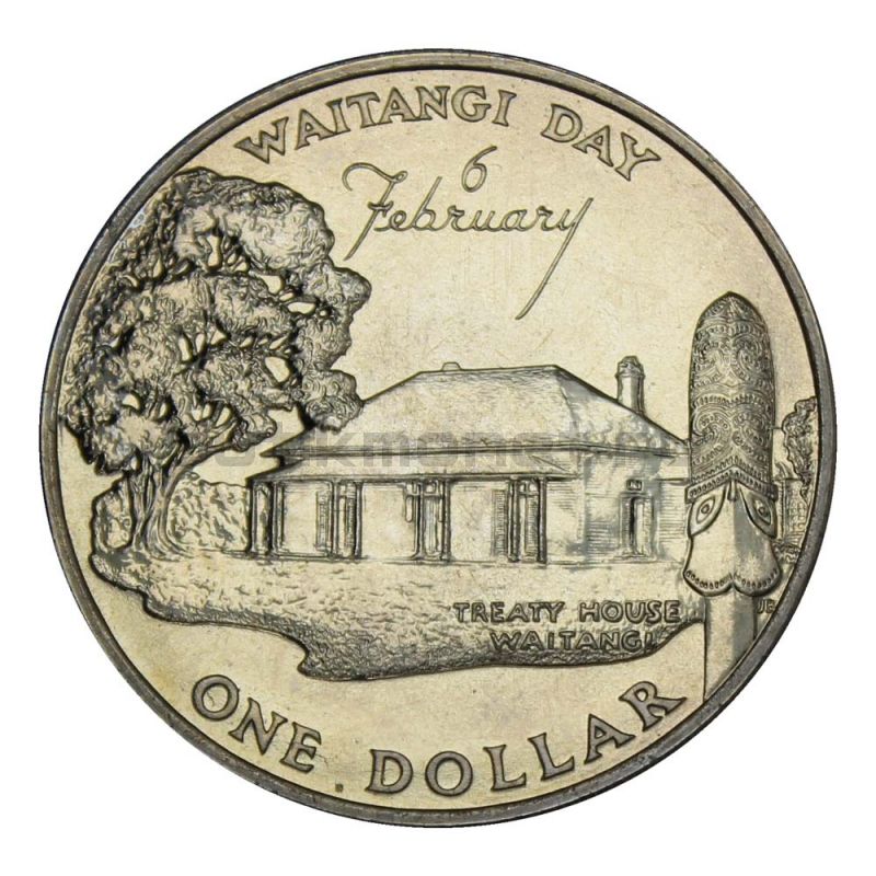 1 доллар 1977 Новая Зеландия 25 лет правления Королевы Елизаветы II и День Вайтанги