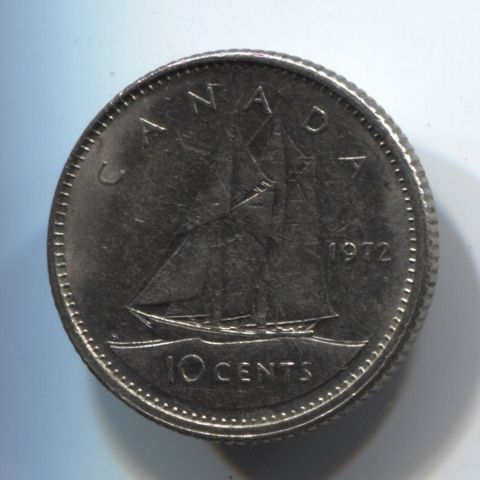 10 центов 1972 Канада XF-