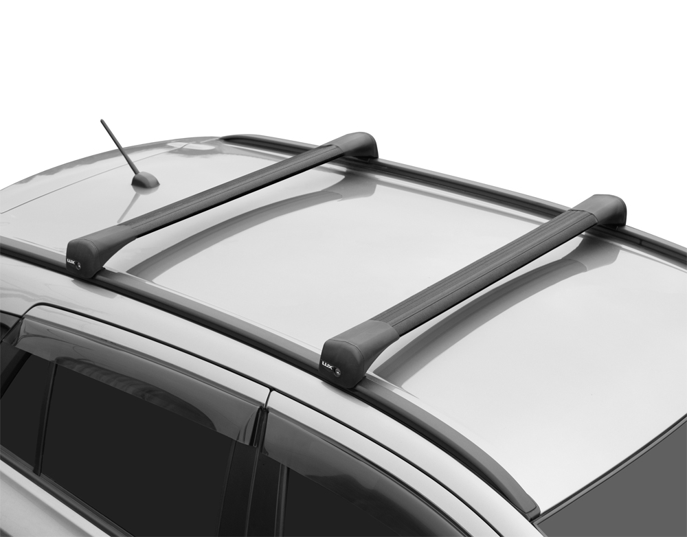 Багажник на крышу Suzuki Vitara 2015-..., Lux Bridge, крыловидные дуги (черный цвет)