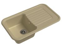 Кварцевая мойка Ewigstein Antik 60F Бежевый