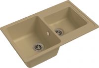 Кварцевая мойка Ewigstein Elegant 80D Бежевый