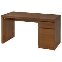 MALM МАЛЬМ, Письменный стол, коричневая морилка ясеневый шпон, 140x65 см - 703.848.58