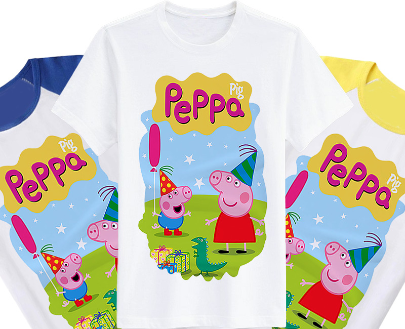Красная детская футболка Peppa Pigs