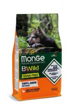 Monge Dog BWild GRAIN FREE беззерновой корм из мяса утки с картофелем для щенков всех пород 12 кг