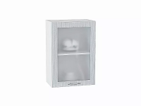 Шкаф верхний Валерия В500 со стеклом (серый металлик дождь)