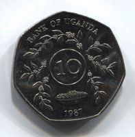 10 шиллингов 1987 Уганда AUNC
