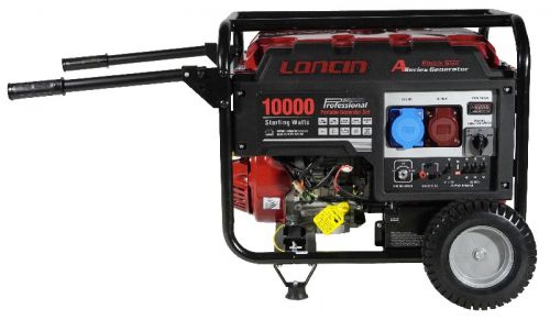 Генератор бензиновый Loncin LC10000D-AS (3-х фазный с мощностью без ограничений при 1-но и 3-х фазном режиме)