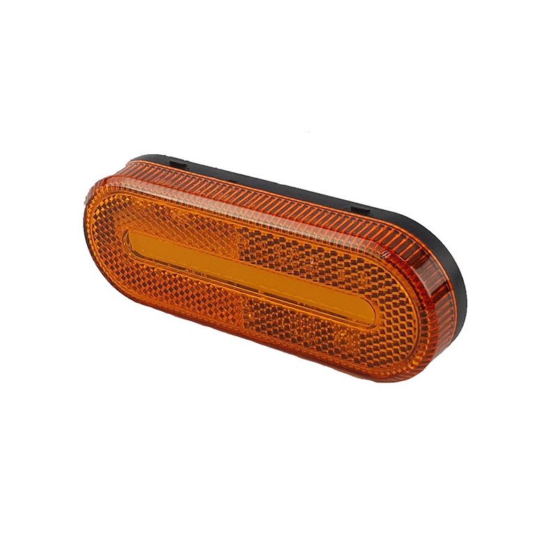LED овальный габаритный фонарь оранжевый 12-24 Вольт ip65