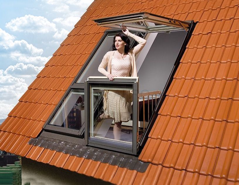 Окно-балкон мансардное трансформер FAKRO FGH-V P2 Galeria