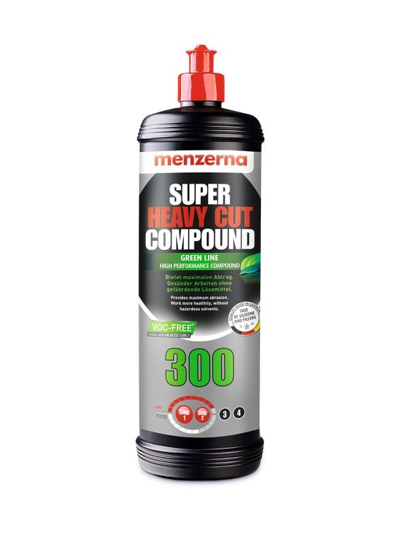 Menzerna Super Heavy Cut Compound 300 GREEN LINE Универсальная высокоабразивная полировальная паста, 1кг.