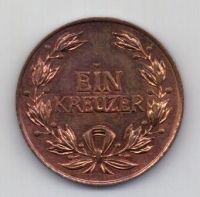1 крейцер 1960 Баден UNC Германия