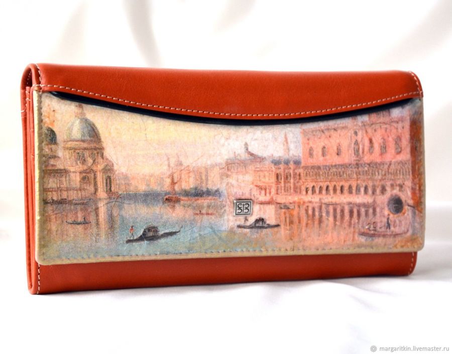 Кожаный кошелёк Венеция