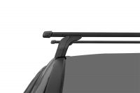Багажник на крышу Lada Vesta sw / Lada Vesta sw cross, Lux, стальные прямоугольные дуги на интегрированные рейлинги