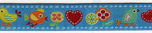 фото Тесьма декоративная жаккардовая  SAFISA Spiral Птички и сердечки 15 мм. разные цвета Испания 9184.15.02