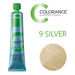 Goldwell Colorance Express Toning 9 SILVER  - Тонирующая крем-краска Серебристый блонд 60 мл