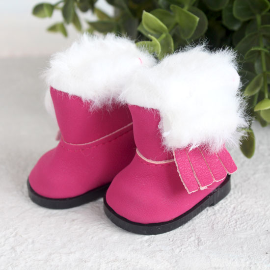 Обувь для кукол - Сапожки угги розовые на замочке, 5,5 см.