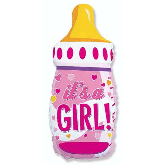 Бутылочка для девочки новая шар фольгированный с гелием