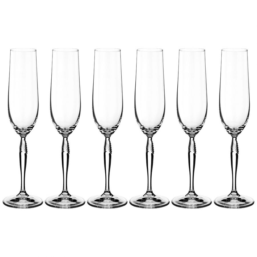 Набор бокалов для шампанского "Keira" 195 мл, h=26 см
