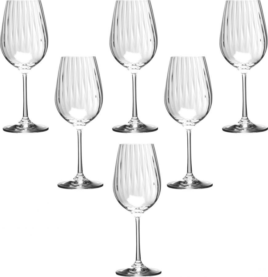 Набор бокалов для вина "Waterfall" из 6 шт. 350 мл, h=22.5 см