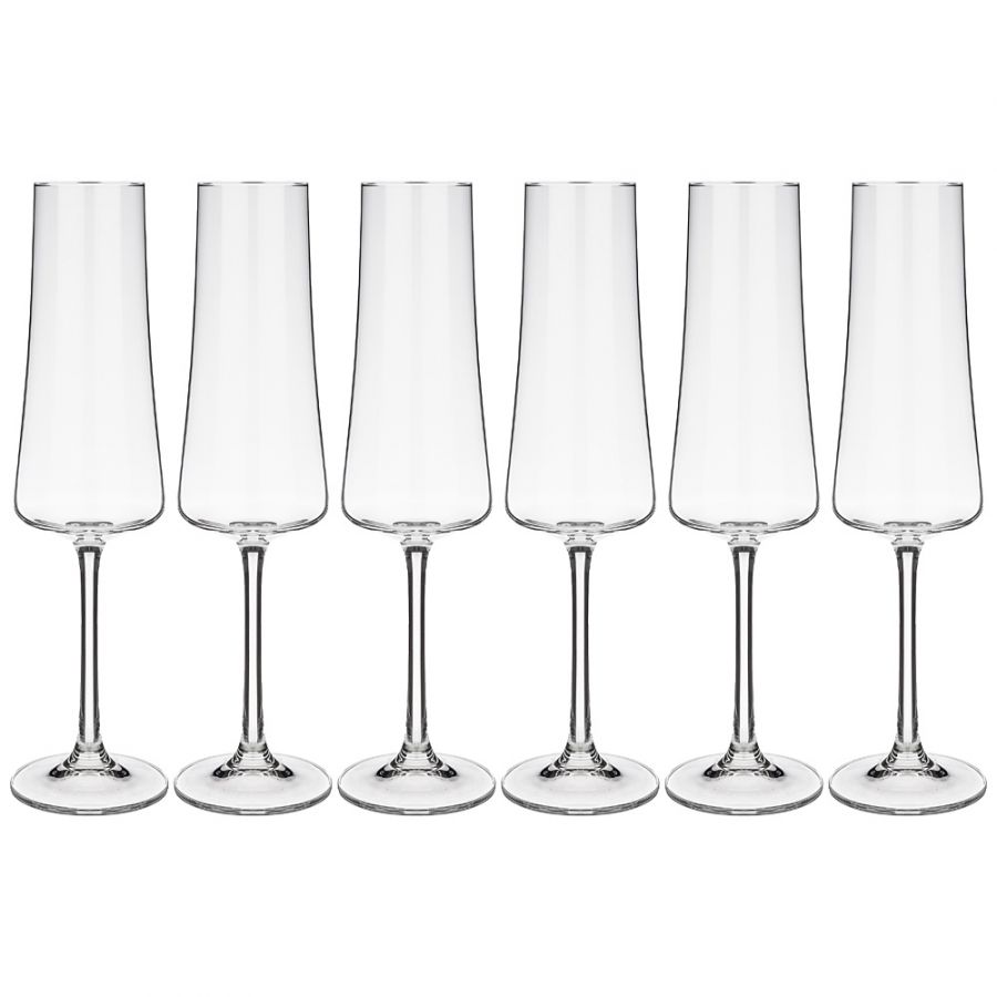 Набор бокалов для шампанского из 6 штук "Xtra" 210 мл, h=26.6 см