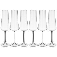 Набор бокалов для шампанского из 6 штук "Xtra" 210 мл, h=26.6 см