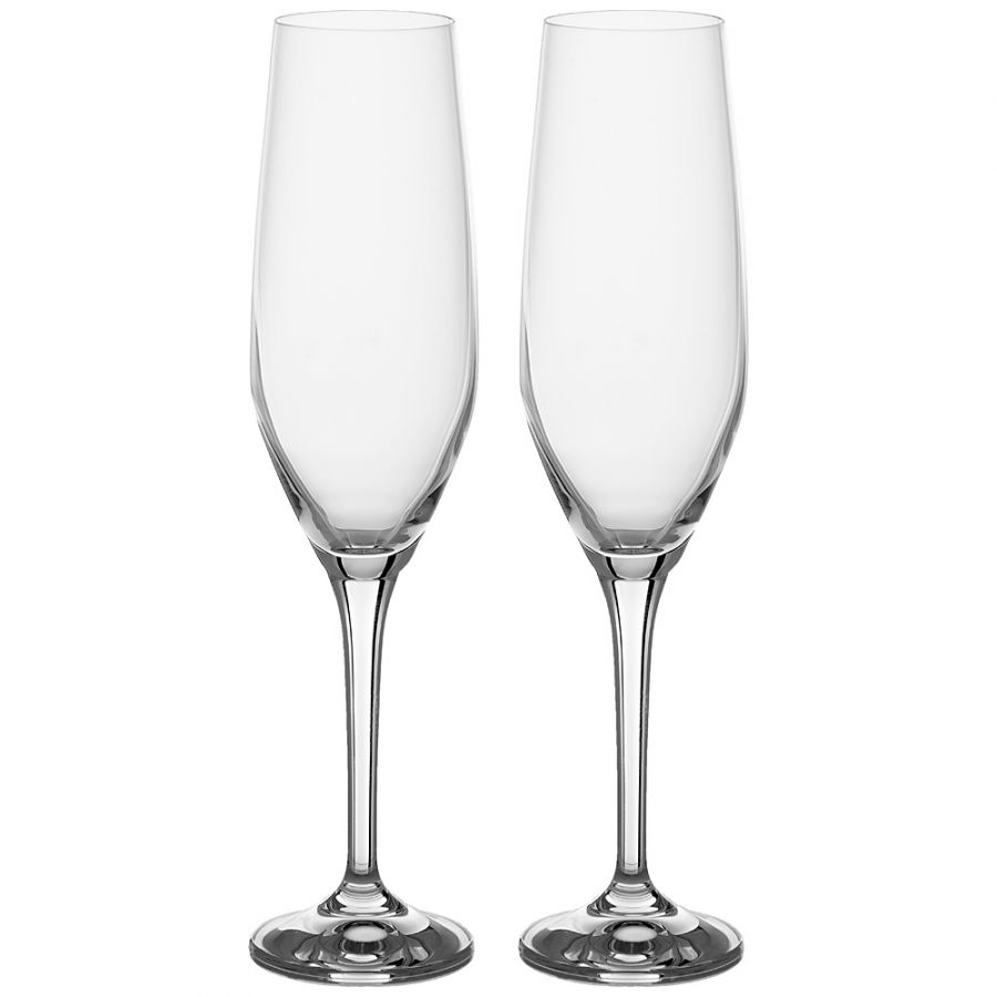 Набор бокалов для шампанского из 2 штук "Amoroso" 200мл h=23.5 см
