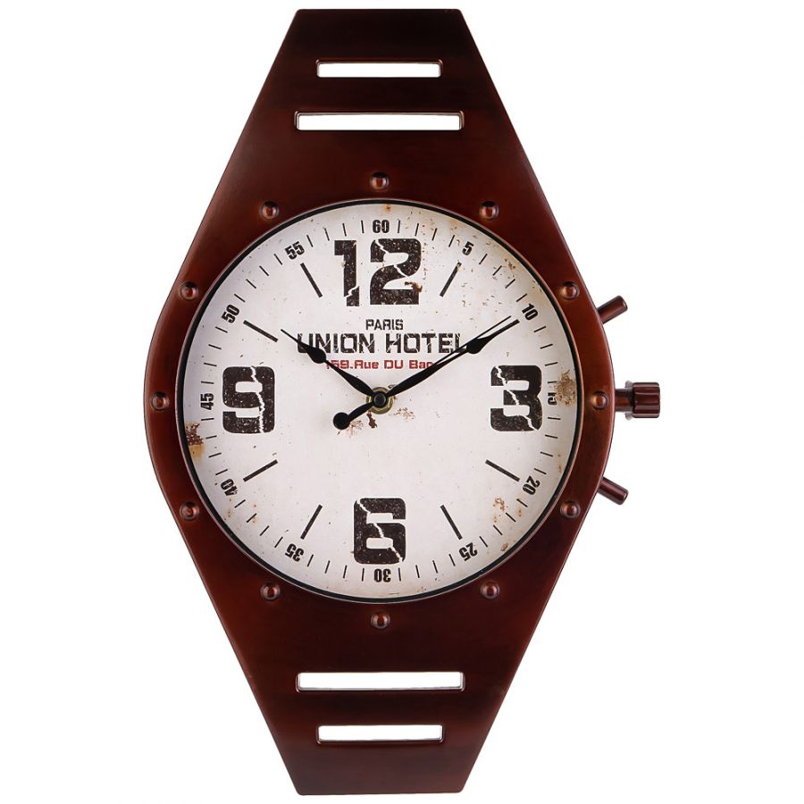 Часы настенные кварцевые "Watch" цвет: черный 41x26 см., циферблат 20.5 см