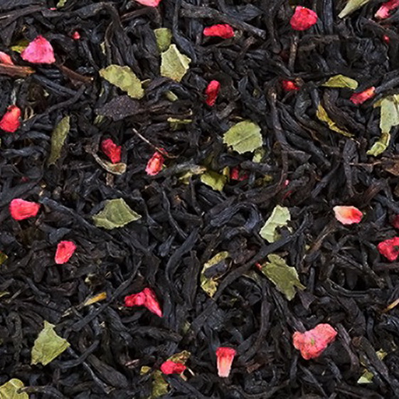 Малина со сливками - черный чай с натуральными  добавками