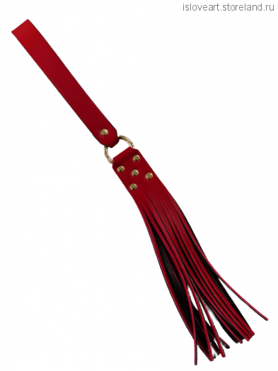 Плеть, длина общая 43см, цвет красный/чёрный