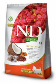 N&D Dog Quinoa Skin&coat Herring Adult Mini (Сельдь, киноа, кокос и куркума для собак мелких пород. Здоровье кожи и шерсти)