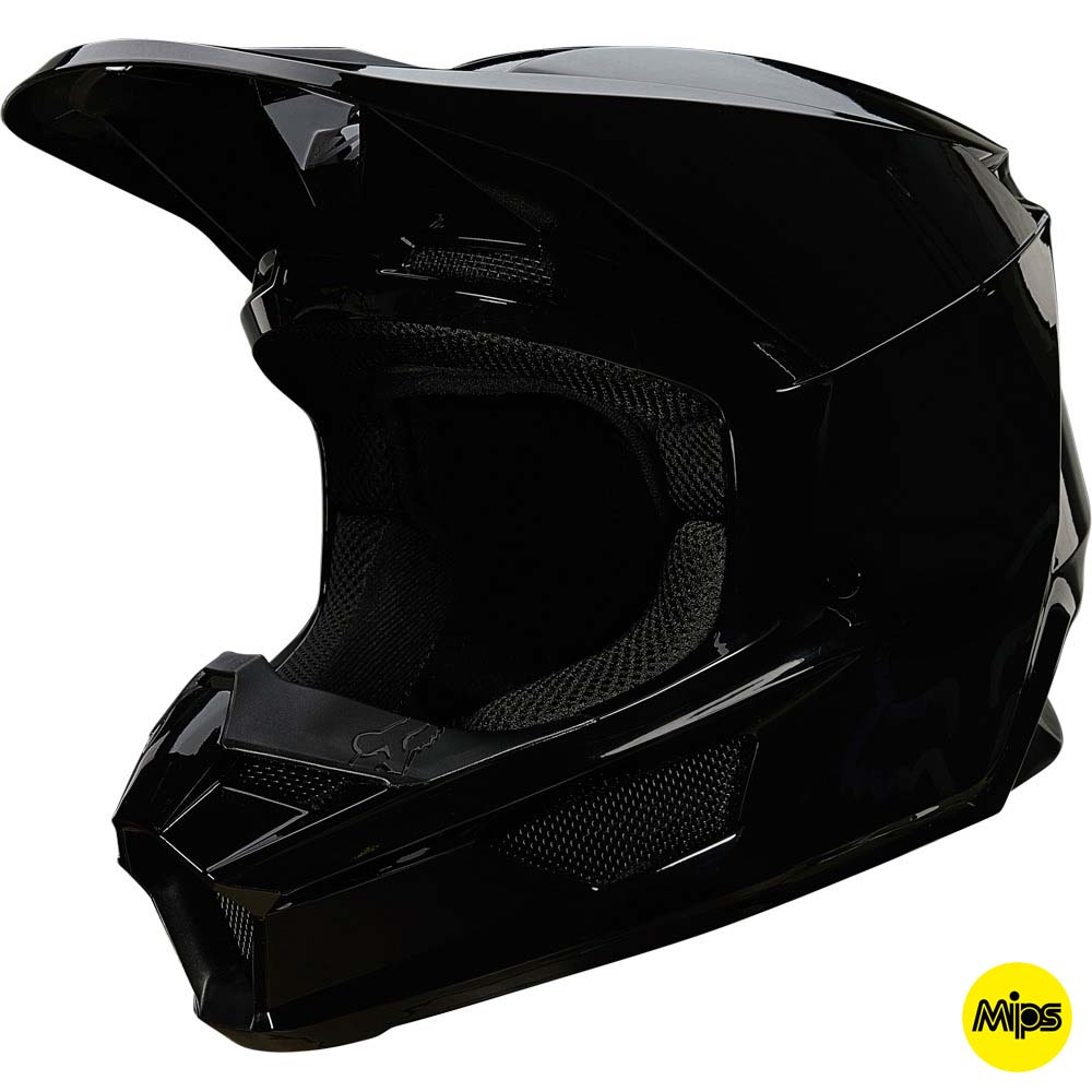 Fox V1 Plaic Black MIPS (2022) шлем внедорожный