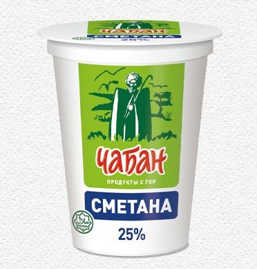 Сметана "Чабан" 25% 400 гр