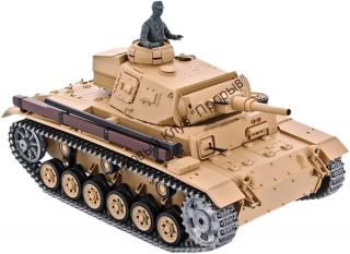 Радиоуправляемый танк Heng Long Panzerkampfwagen III (Германия) Pro V7.0 1:16 RTR 2.4GHz