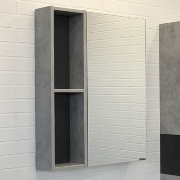 Зеркало-шкаф Comforty Франкфурт-60 бетон светлый
