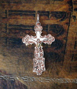 Позолоченный ажурный крестик (арт. 880228)