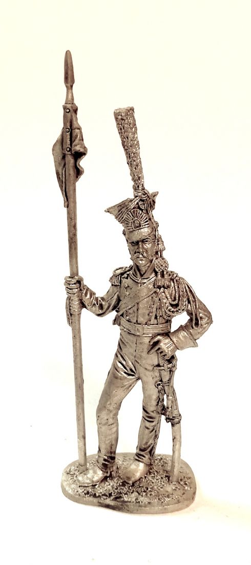 Фигурка Рядовой гвардейских улан. Франция 1812 г. олово