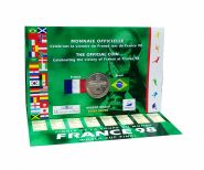 Франция 1998 год 5 франков "ЧМ по Футболу Франция 1998" Серебро Ag 900 Буклет