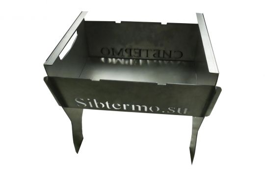 Мангал Сибтермо с упором коптильни с чехлом 350*320*30 сталь 2мм
