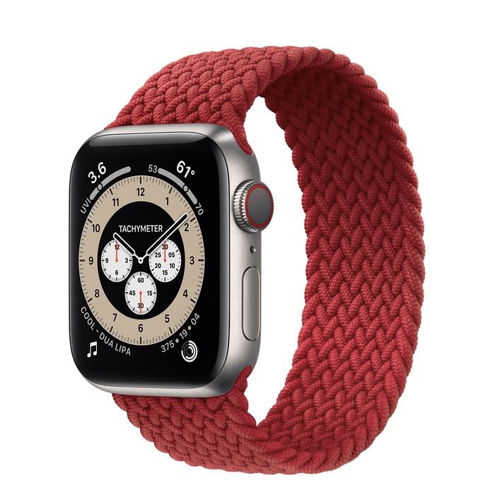 Часы Apple Watch Edition Series 6 GPS + Cellular 40mm Titanium Case with (PRODUCT)RED Braided Solo Loop