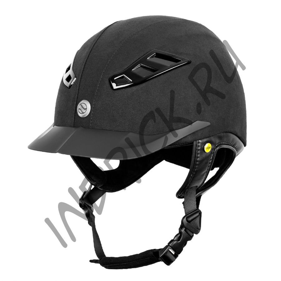Шлем для верховой езды EQ3 Lynx Microfoil черный матовый