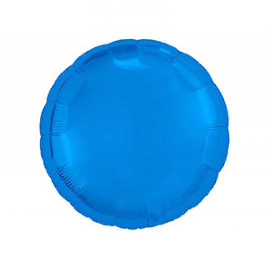 Круг синий шар фольгированный с гелием