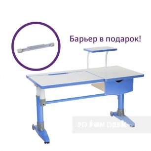 Парта-трансформер для школьника FunDesk Ballare Blue с полкой