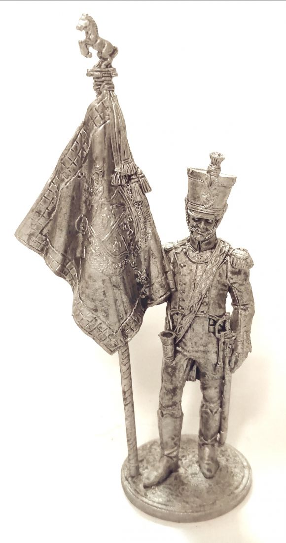 Фигурка Офицер-знаменосец 5-го линейного полка Реал Калабрия. Неаполь, 1811-12 гг. олово