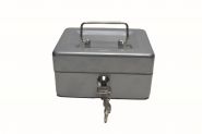 Ящик для денег, металлический, 6 отделений, запирается на ключ, 152x118x80 мм